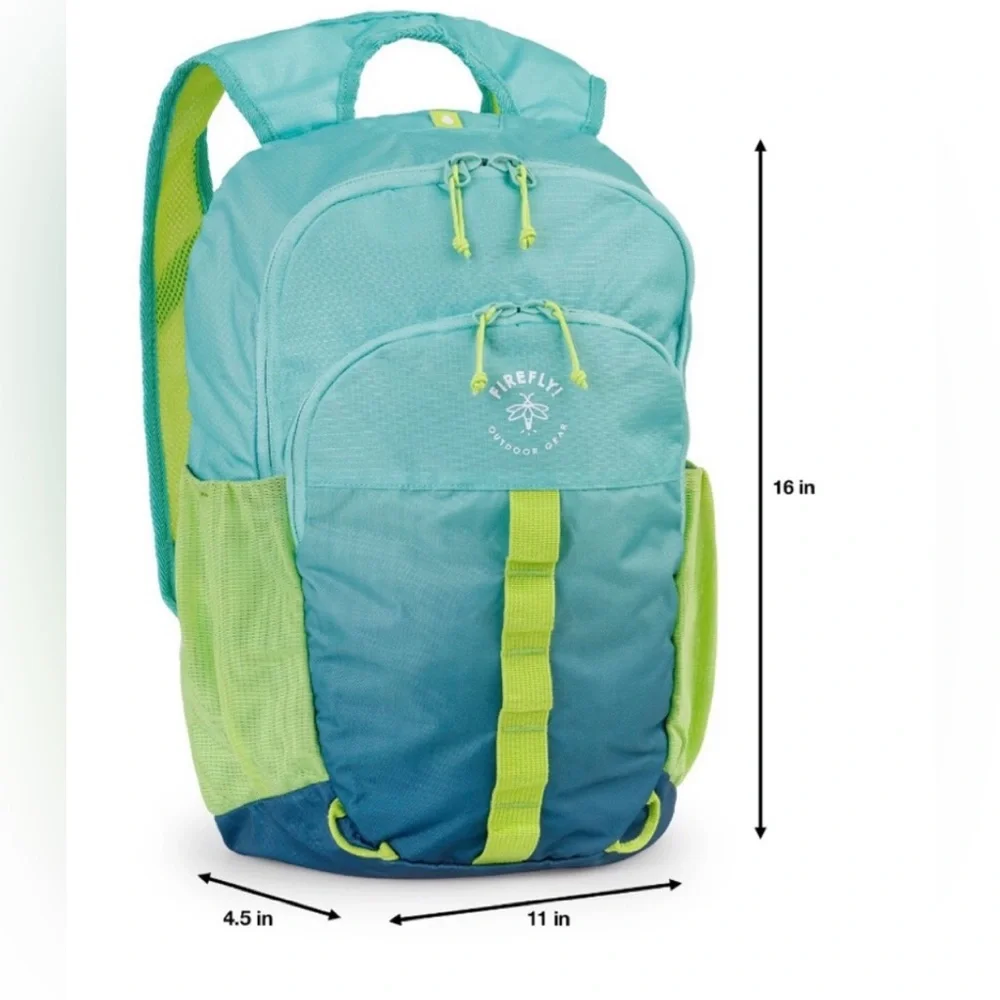 Firefly! Outdoor Gear unisex outdoor camping backpack green. 11”X 4.5” X 16”